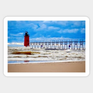 "Turbulent" - South Haven Lighthouse Sticker